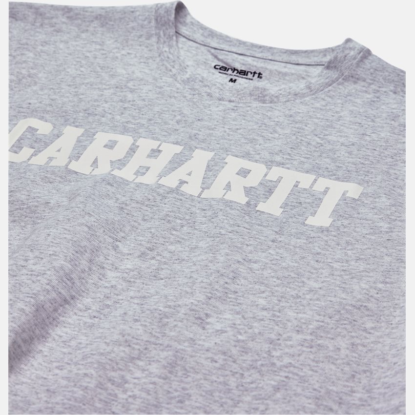 Carhartt WIP T-shirts S/S COLLEGE I024772 ASH HTR/WHI